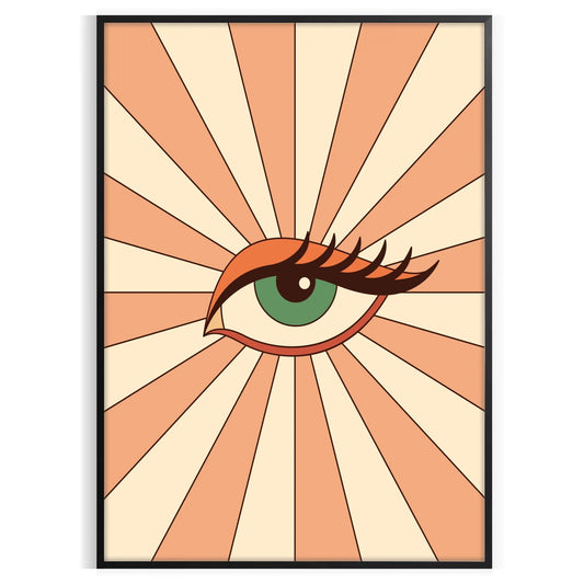 space captivating Eyes Colors poster warm brown orange hues wall art thoughtful gift print charm depth room various sizes A4 cm A0 decor today