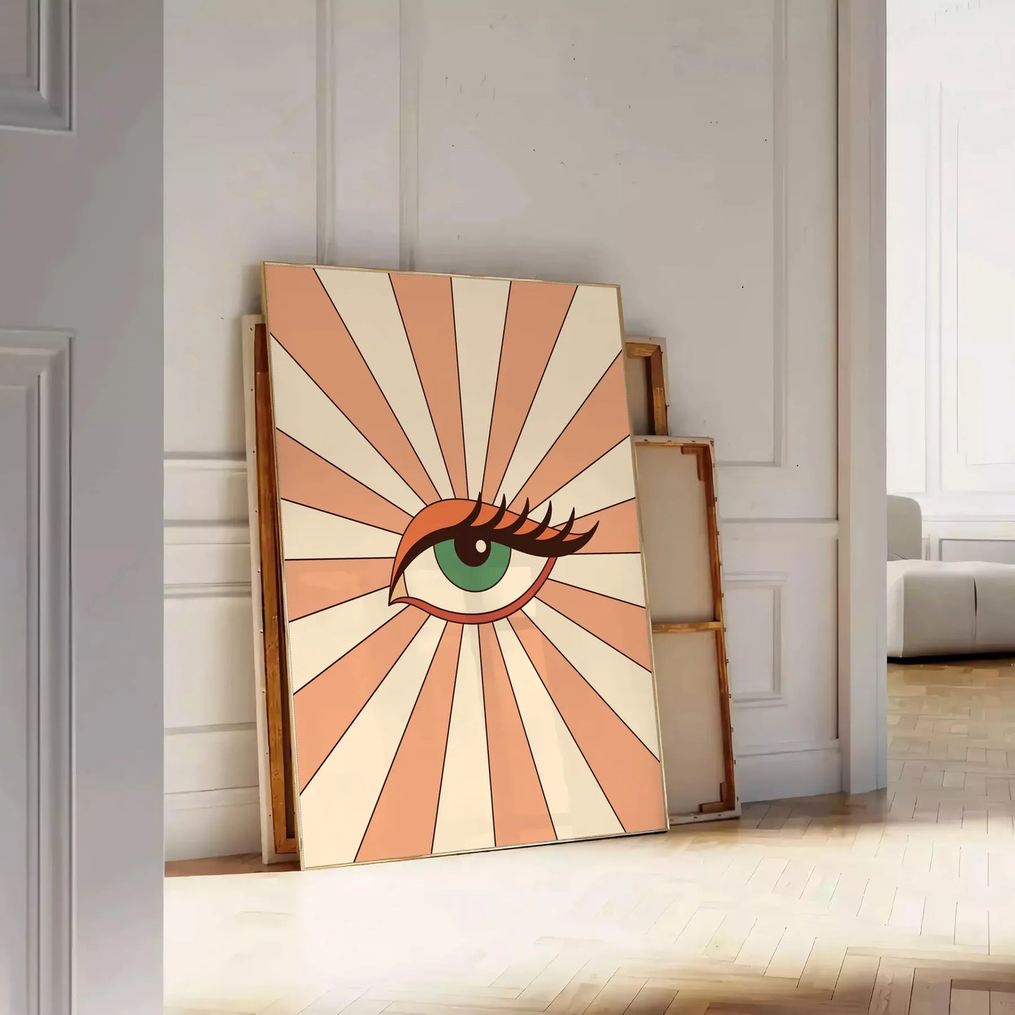 space captivating Eyes Colors poster warm brown orange hues wall art thoughtful gift print charm depth room various sizes A4 cm A0 decor today