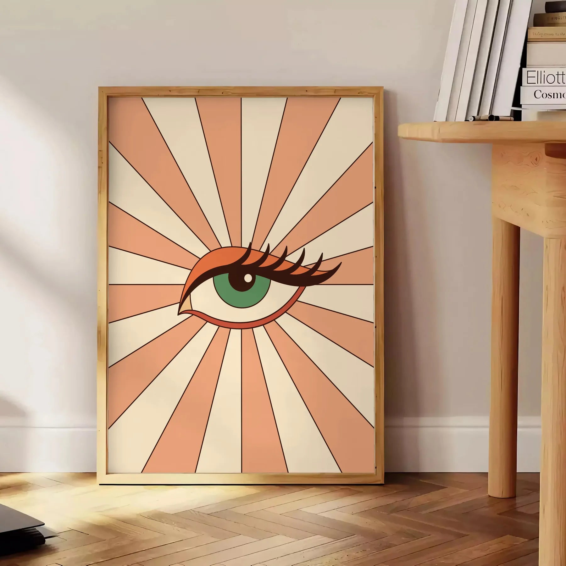 space captivating Eyes Colors poster warm brown orange hues wall art thoughtful gift print charm depth room various sizes A4 cm A0 decor today