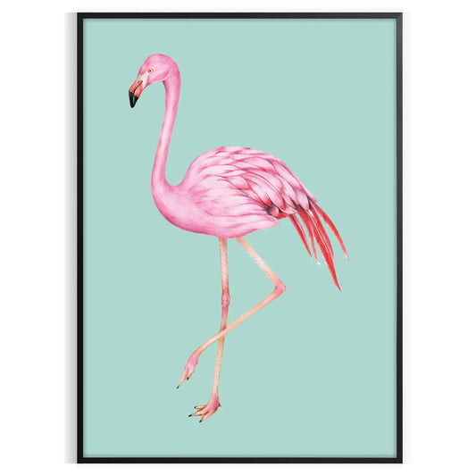 elegance Flamingo Animal Art Poster striking black orange palette wall unique gift captivating print stylish flair space various sizes A4 cm A0