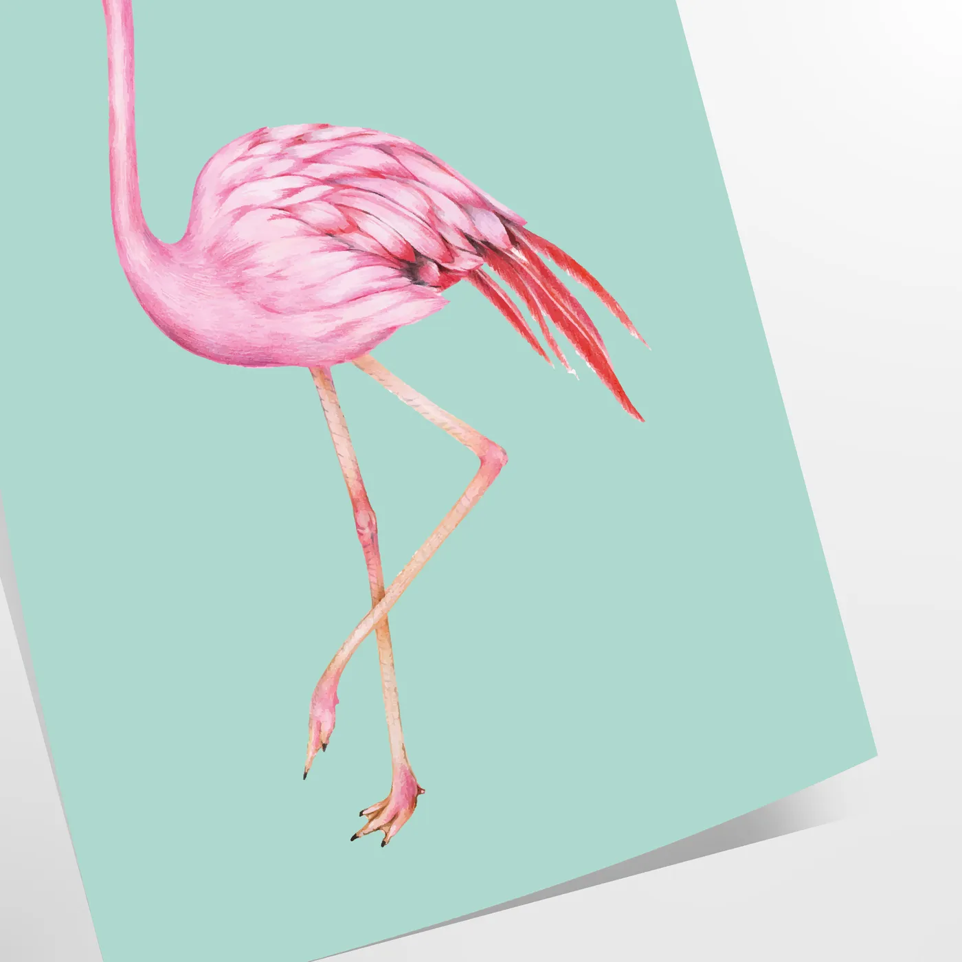 elegance Flamingo Animal Art Poster striking black orange palette wall unique gift captivating print stylish flair space various sizes A4 cm A0